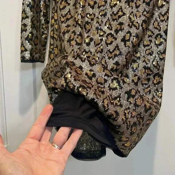 Aidan Mattox sequin leopard print dress size 0. In perfect condition! - Picture 10 of 10